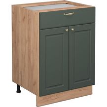 Bild für Küchenunterschrank Fame-Line Grün-Gold Landhaus 60 cm mit Schublade