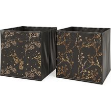 Bild für Faltbox Schwarz/Gold (Floral)