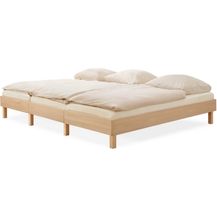 Bild für Ehrenkind Holzbett Plano, Modulares Familienbett, FSC® Zertifiziert (Familienbett, 270x200 cm, Massiv-Buche Natur, 2‑in‑1 Höhe (Bodenbett oder Standard)