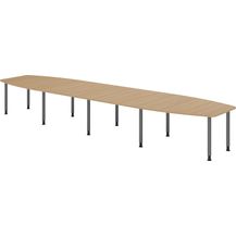 Bild für bümö Konferenztisch oval 520x130 cm großer Besprechungstisch in Eiche