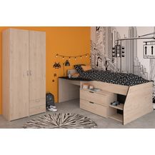 Bild für Parisot Kinderzimmer und Jugendzimmer Milky in Eiche und schwarz Set 2-tlg.