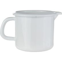Bild für Riess Schnabeltopf Emaille Topf Weiß 9 cm