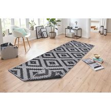 Bild für In- & Outdoor Teppich Malta Schwarz Silber