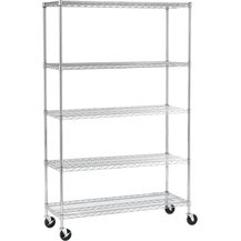 Bild für Seville Classics Schwerlastregal mit 5 Böden und Lenkrollen, 121. 9x45. 7x182. 8cm (LxBxH)