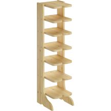 Bild für 90.80-00 Schuhregal Schuhständer Holz Kiefer massiv Stiefelform