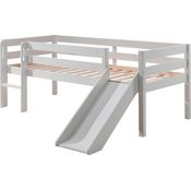 Vipack Kojen-Spielbett mit Liegefläche 90x200 cm, inkl. Leiter, Rutsche und Rolllattenrost, Kiefer massiv weiß lackiert