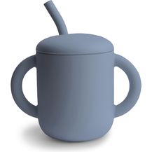 Bild für Mushie Silikonbecher mit Trinkhalm Tradewinds