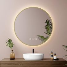 Bild für EMKE LED Badspiegel ф60cm Gebürstetem Goldrahmen