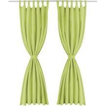 Bild für vidaXL Vorhänge Mikro-Satin 2 Stk. mit Schlaufen 140×245 cm Grün 132224