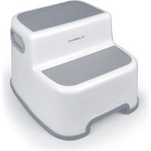 Bild für Tritthocker für Kinder – Chairlin Zweistufiger Tritt-Schemel Kinderschemel, Hocker für Kinder, Töpfchen Baby Trittschemel, Kleinkind Tritthocker, Anti-Rutsch (grau)