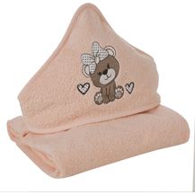 Bild für Eurofirany Kapuzenhandtuch Badetuch für Kleinkinder Kapuzentuch Baby Baumwolle