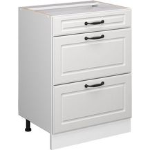 Bild für Küchenunterschrank R-Line Weiß Landhaus 60 cm mit Schubladen