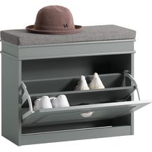 Bild für SoBuy FSR82-K-HG Schuhkipper Schuhschrank mit Klappe Schuhbank mit Sitzkissen Schuhkommode Sitzbank Hellgrau BHT ca. : 61 x 51 x 24 cm