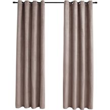 Bild für vidaXL Verdunkelungsvorhänge mit Metallösen 2 Stk. Taupe 140x225 cm 134477
