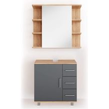 Bild für Badmöbel-Set Ilias Eiche 2 Teile Vicco