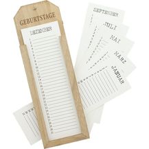Bild für Holz Memoboard Geburtstage Geburtstagskalender Geburtstagsplaner Wandkalender
