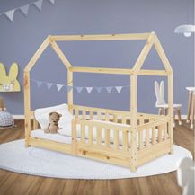 Bild für ML-DESIGN Kinderbett Hausbett Spielbett inkl. Lattenrost kreativ Bodenbett für Kinder