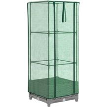 Bild für vidaXL Hochbeet mit Gewächshaus-Aufsatz Rattan-Optik 40x40x123 cm 4015851