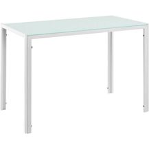 Bild für Esstisch Enschede 105x60x75 cm Tischplatte Glas Weiß en. casa