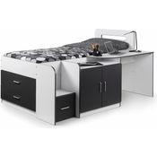 Julian Bowen Cookie Hochbett, Weiß/Anthrazit, Einzelbett