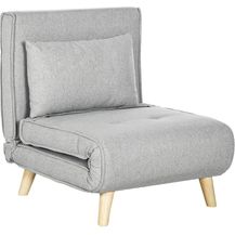 Bild für HOMCOM Sessel Schlafsessel mit Bettfunktion, Lendenkissen (Relaxsessel, 1-St, Klappbett)