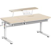 HOKO Kinderschreibtisch mit Schreibtischaufsatz mit Buchstütze (Manuell höhenverstellbar mit Verstellbarer Tischplatte und Butler mit Buch-Halterung, 1-St)