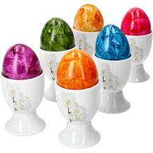Bild für 6er Set Vanda Eierbecher 6 Personen weiße Orchideen