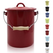 Bild für Karl Krüger Emaille Mülleimer mit Deckel