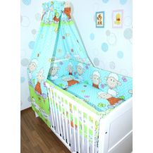 Bild für Primawela Babybettwäsche Baby Bettset- 6 teiliges mit 420 Nestchen Vollstoff Himmel Bettwäsche