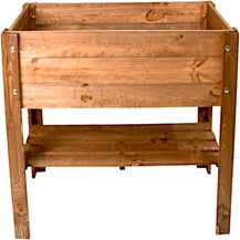 Bild für Hochbeet aus Holz braun 80,5x40x78,5cm Pflanzkasten Kräuterbeet Blumenkasten