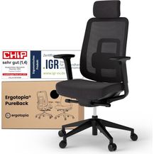 Bild für Ergotopia 'PureBack' ergonomischer Bürostuhl mit Lordosenstütze & 4D-Armlehne