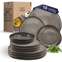Bild für Moritz & Moritz Tafelservice ORGANIC reaktiv grau Geschirrset 18 tlg. (18-tlg)