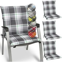 Bild für Beautissu 4er Set Niedriglehner Auflage Sunny 100 x 50 x 6 cm Mintgrün