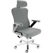 CLOUVOU PowerSeat, ergonomischer Bürostuhl, thermoregulative Materialien, 5D-Armlehnen, 3D-Kopfstütze, PhantomWheels, Anthrazit