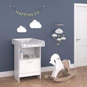 Wickelkommode Leo Weiß 60 x 103 cm mit Schublade Vicco