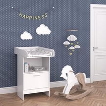 Bild für Wickelkommode Leo Weiß 60 x 103 cm mit Schublade Vicco