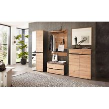 Bild für moebel-dich-auf Garderoben-Set MELBOURNE, (Komplettgarderobe, Garderobenschrank + Paneel + Bank + Spiegel + Schuhkommode)