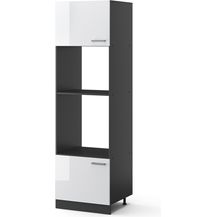 Bild für Mikrowellenschrank R-Line Weiß Hochglanz 60 cm Vicco