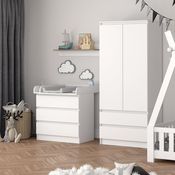 Wickelkommode Emma Weiß 80 x 87 cm mit 3 Schubladen Vicco