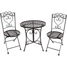 Bild für HTI-Line Balkonset Tischgruppe Curly, (Set, 3-tlg, 1x Tisch und 2x Stühle)