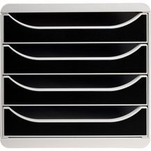 Bild für Exacompta Schubladenbox Big-Box Office 4 Fächer lichtgrau/schwarz