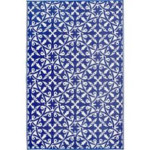 Bild für Fab Hab Outdoorteppich San Juan Dark Blue aus recyceltem Plastik blau wetterfest verschiedene Größen 90x150 cm