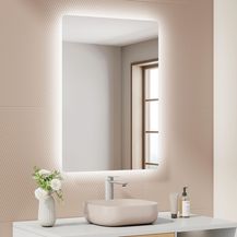 Bild für EMKE LED Badspiegel mit Beleuchtung 70x50cm Kaltweiß Wandschalter Badezimmerspiegel