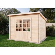 Bild für Alpholz Pultdach Gartenhaus Maria Gartenhaus aus Holz Holzhaus mit 40 mm Wandstärke Blockbohlenhaus mit Montagematerial