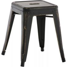 Bild für CLP Hocker Armin aus Metall bis 200 kg belastbar stapelbar,schwarz-gold