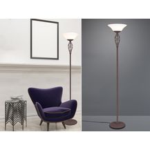 Bild für Deckenfluter RUSTICA Landhausstil Rostoptik mit Glasschirm