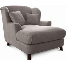 Bild für Cavadore XXL-Sessel Assado / Großer Polstersessel mit Holzfüßen und großer Sitzfläche / Inkl. 2 Zierkissen / 109 x 104 x 145 / Mikrofaser Anthrazit