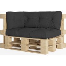 Bild für chilly pilley Palettenauflage Schaumflocken palettenkissen Palettenpolster Palettenmöbel Palettensofa Rückenlehne Sitzkissen Seitenkissen Set (3er Set Schwarz)