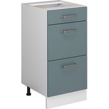 Bild für Küchenunterschrank R-Line Blau-Grau 40 cm mit Schubladen