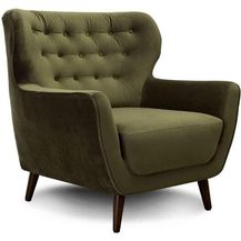 Bild für CAVADORE Sessel Abby / Retro-Polstersessel im Samt-Look mit Knopfverzierung / 87 x 89 x 88 / Samtoptik